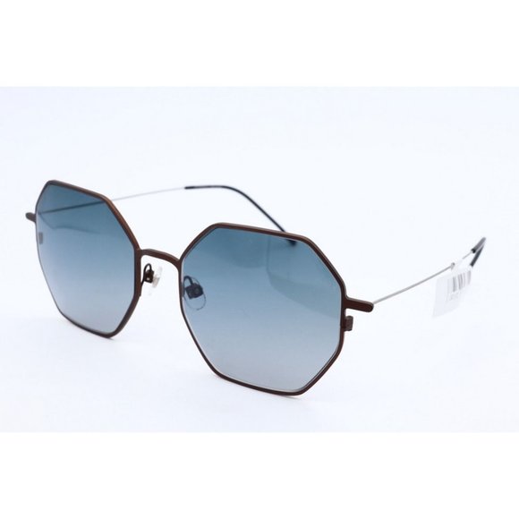 New Prodesign Denmark 8127 c.4921 Hexagonal Red-Brown Sunglasses Blue Lenses main image 4